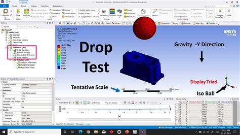 drop test of a ball in explicit analysis ansys|12.1. Loading the Drop Test Wizard .